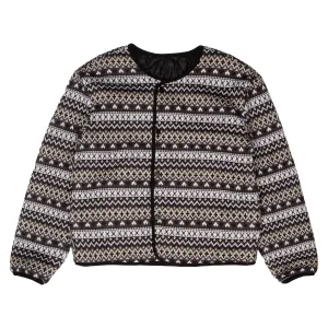 Sexhippies Reversible Jaquard Knit Insulated Jacket Black/Grey