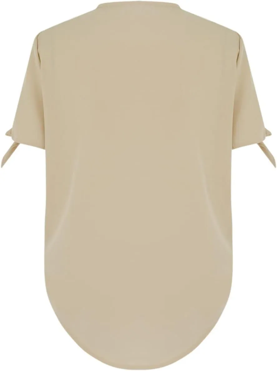 SHAOBGE Womens Tank Tops Summer Wrap V Neck Sleeveless/Short Sleeve Blouse Trendy Pleated Tanks Vest Elegant Tunic Tee Shirt