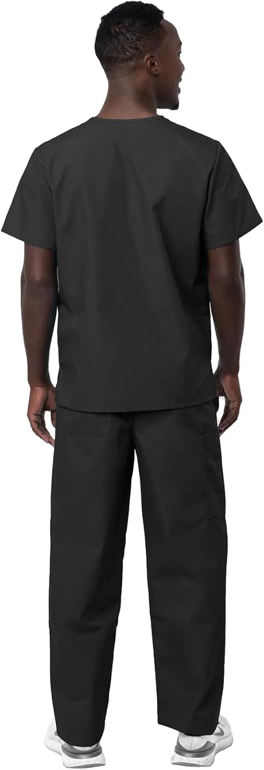 Sivvan Unisex Scrubs - Classic V-Neck Top & Drawstring Pants Scrub Set