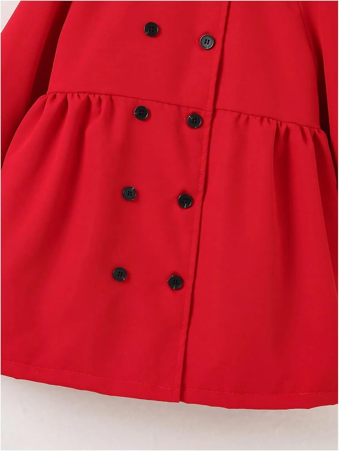 SOLY HUX Toddler Girl's Double Breasted Long Sleeve Trench Coat Teddy Lined Outerwear Winter Pea Coats