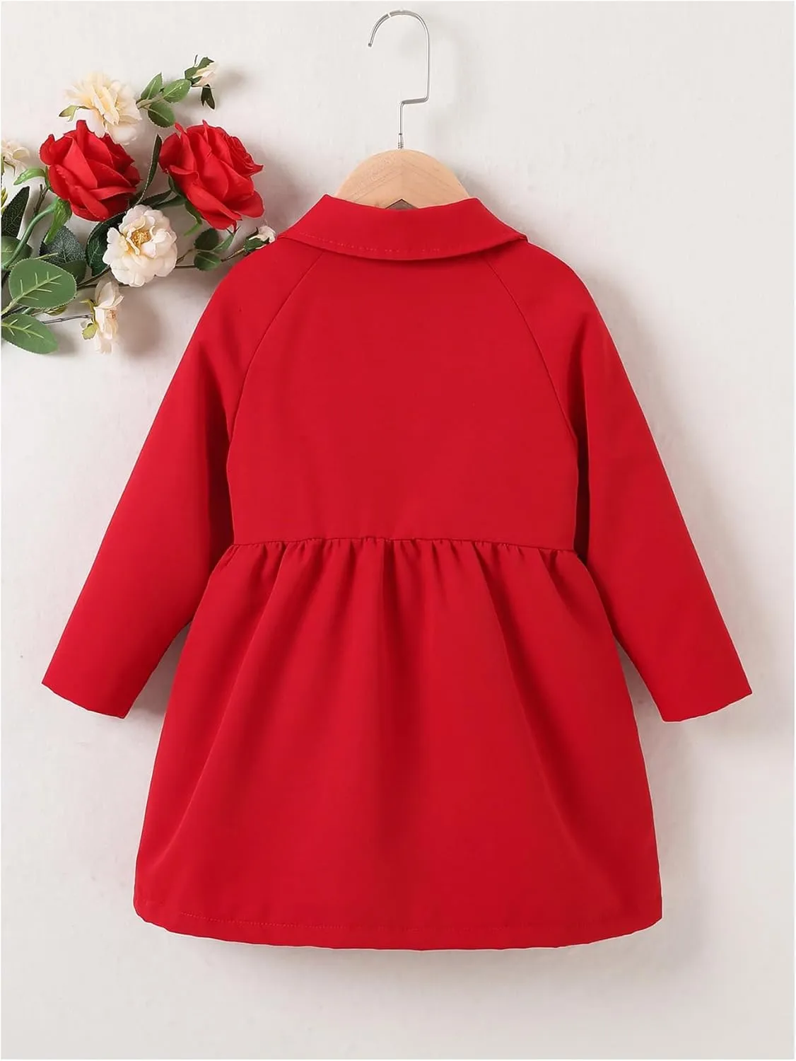 SOLY HUX Toddler Girl's Double Breasted Long Sleeve Trench Coat Teddy Lined Outerwear Winter Pea Coats