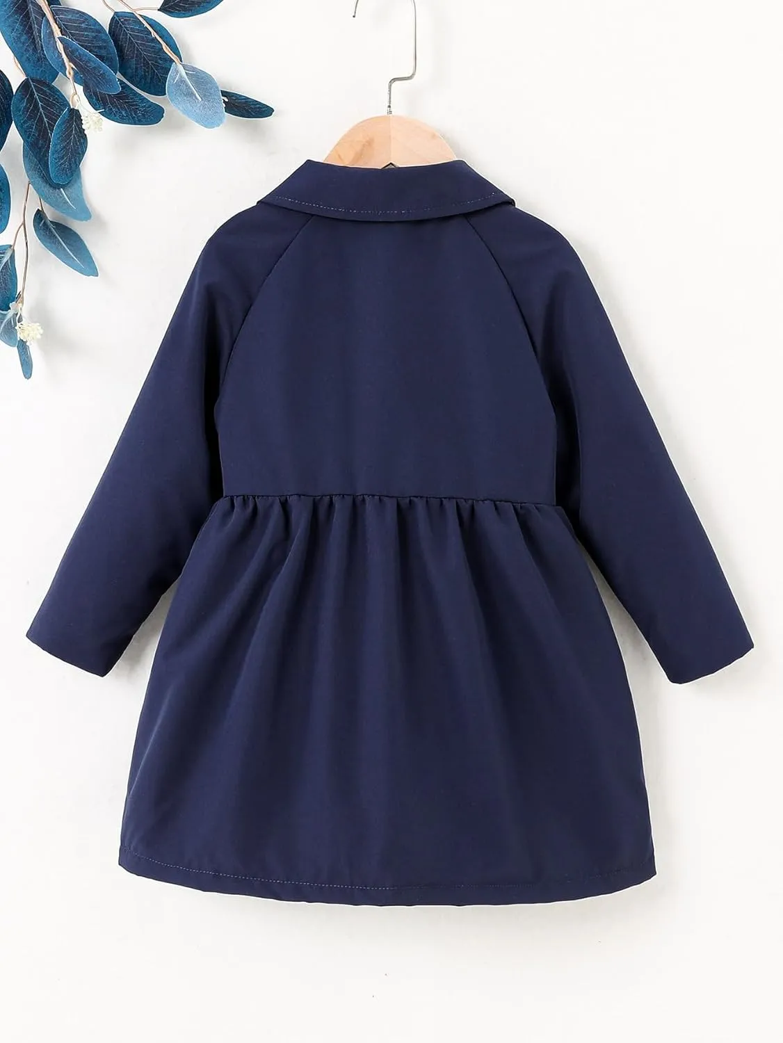 SOLY HUX Toddler Girl's Double Breasted Long Sleeve Trench Coat Teddy Lined Outerwear Winter Pea Coats
