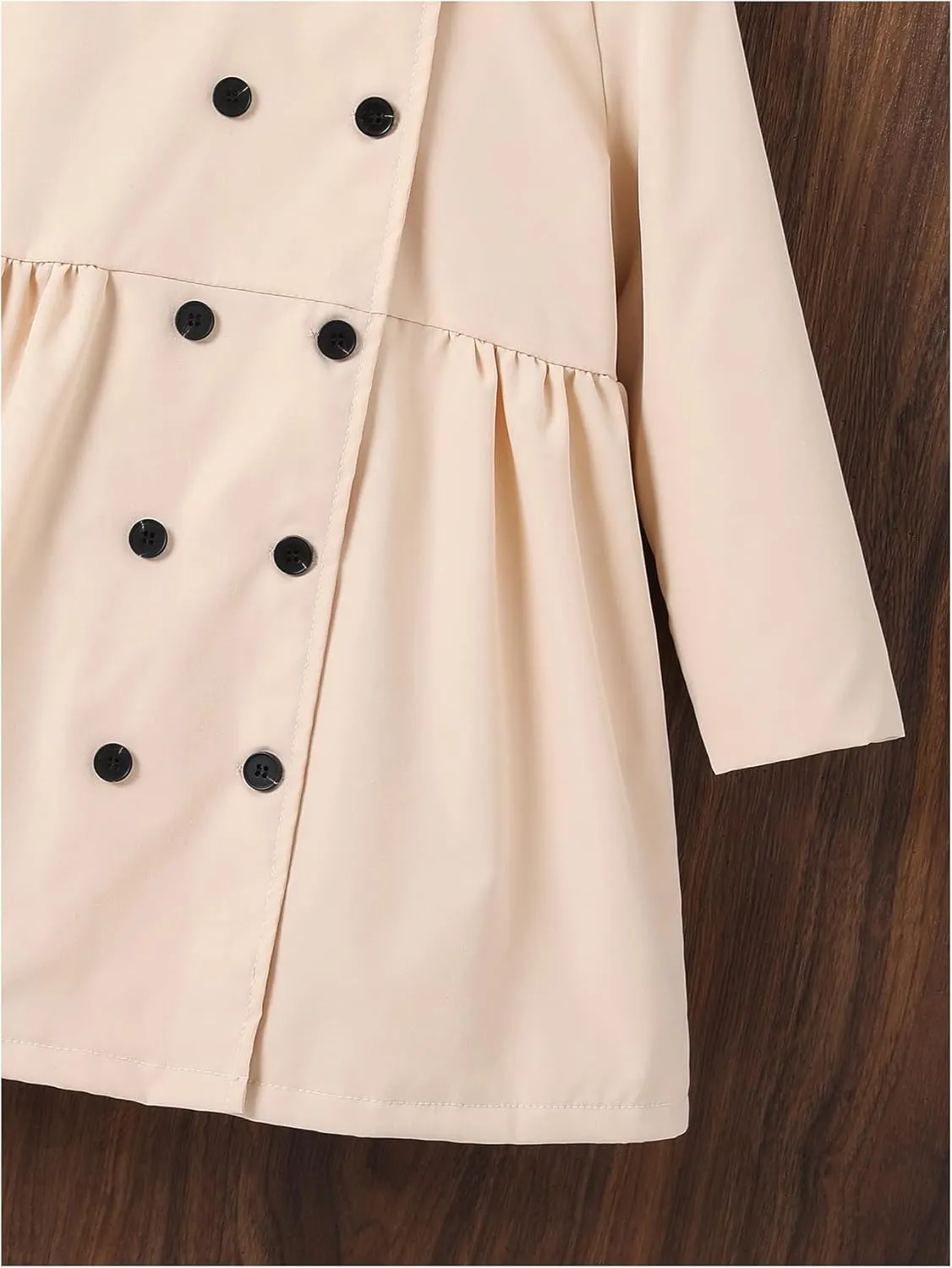 SOLY HUX Toddler Girl's Double Breasted Long Sleeve Trench Coat Teddy Lined Outerwear Winter Pea Coats