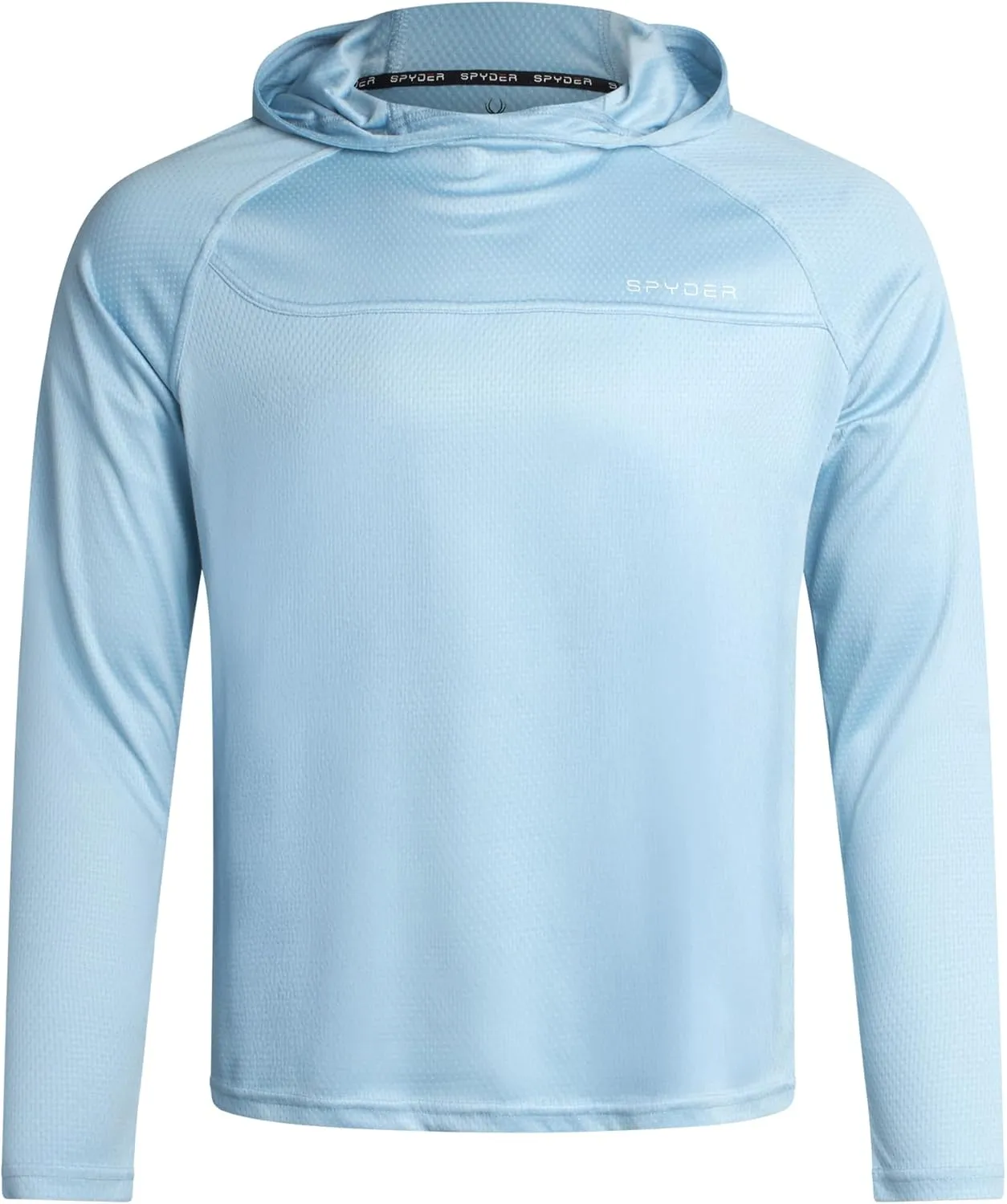Spyder Mens Rash Guard Long Sleeve Sun Hoodie Shirt - UPF 50  UV Protection Quick Dry Moisture Wicking Fishing & Swim Shirt