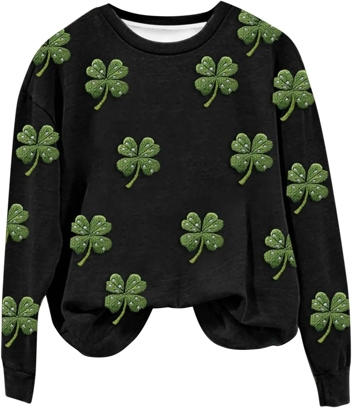St. Patricks Day Shirts For Women Long Sleeve Crewneck Irish Sweatshirts Oversized Saint Patty's Pullover Tops