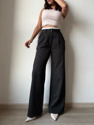 Striped Boxer Wide Leg Trousers