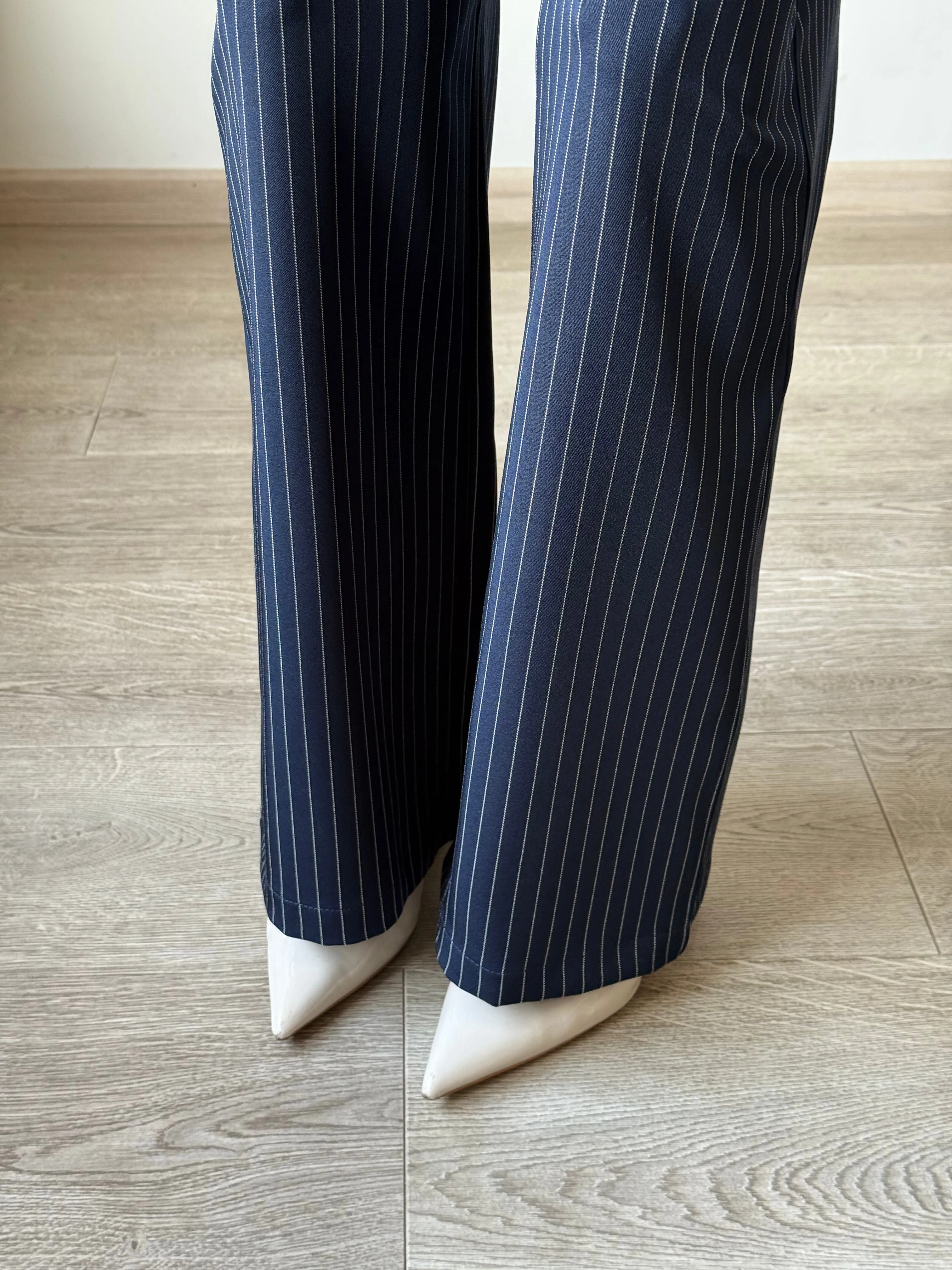 Striped Boxer Wide Leg Trousers