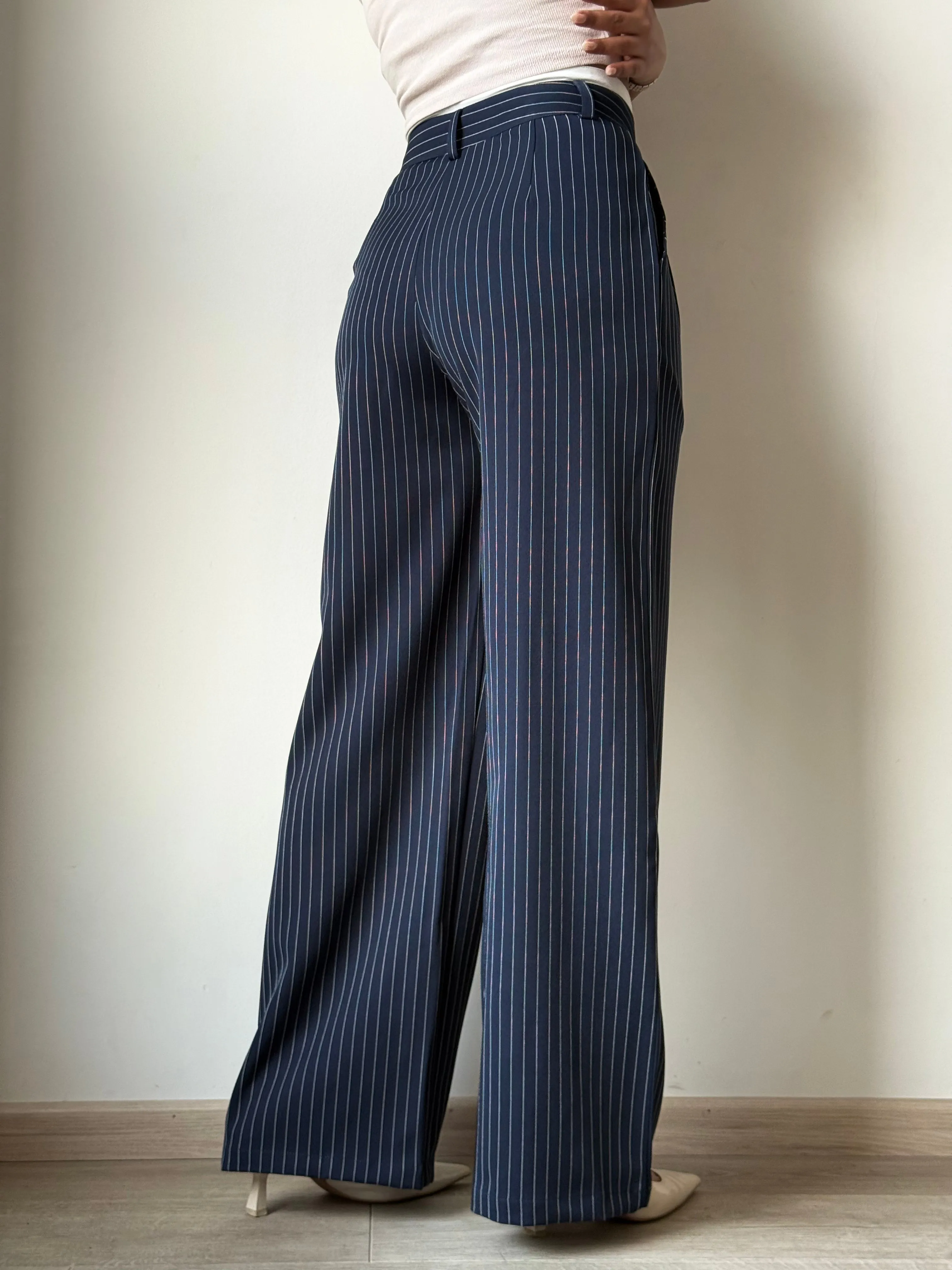 Striped Boxer Wide Leg Trousers