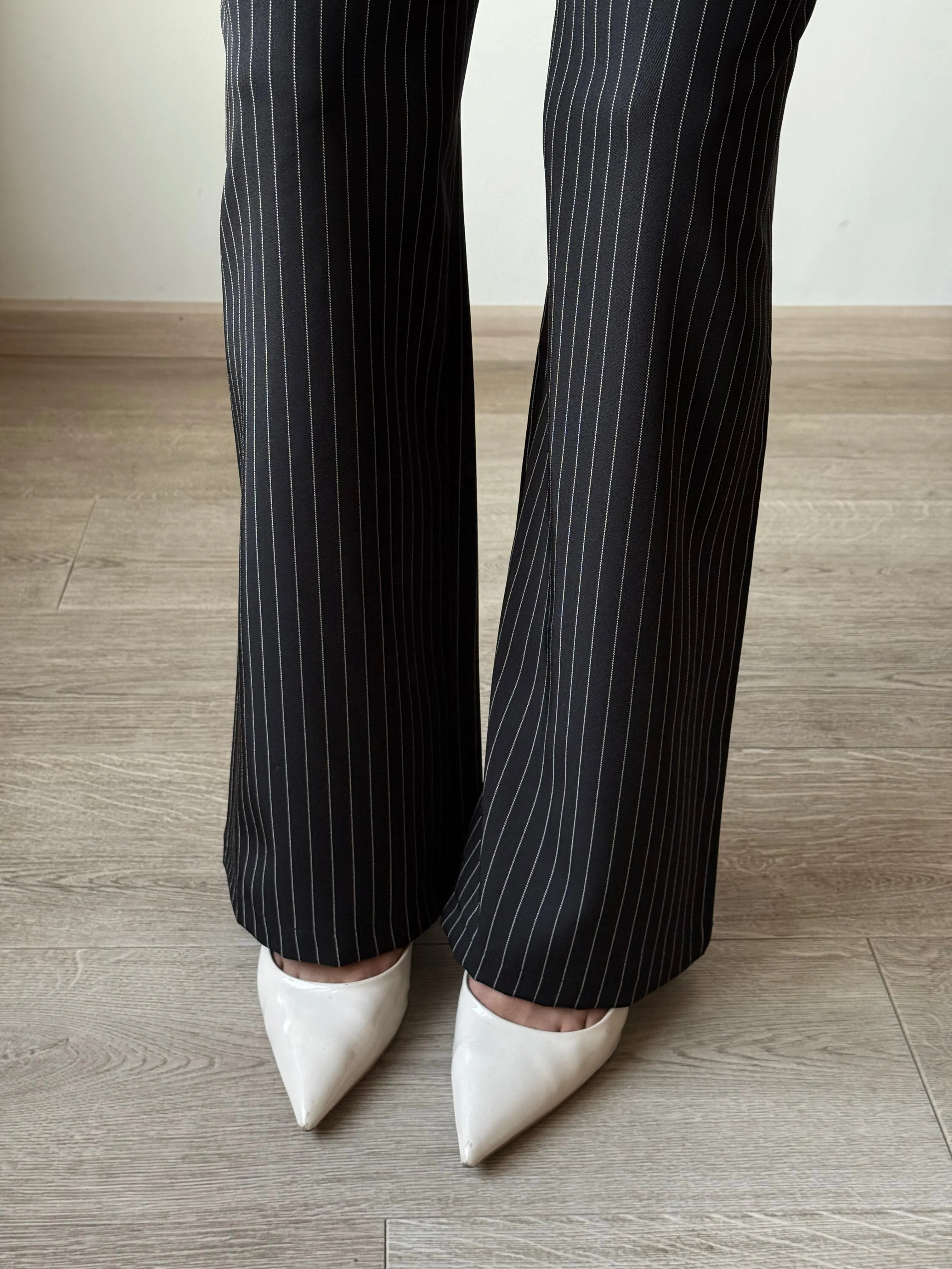 Striped Boxer Wide Leg Trousers