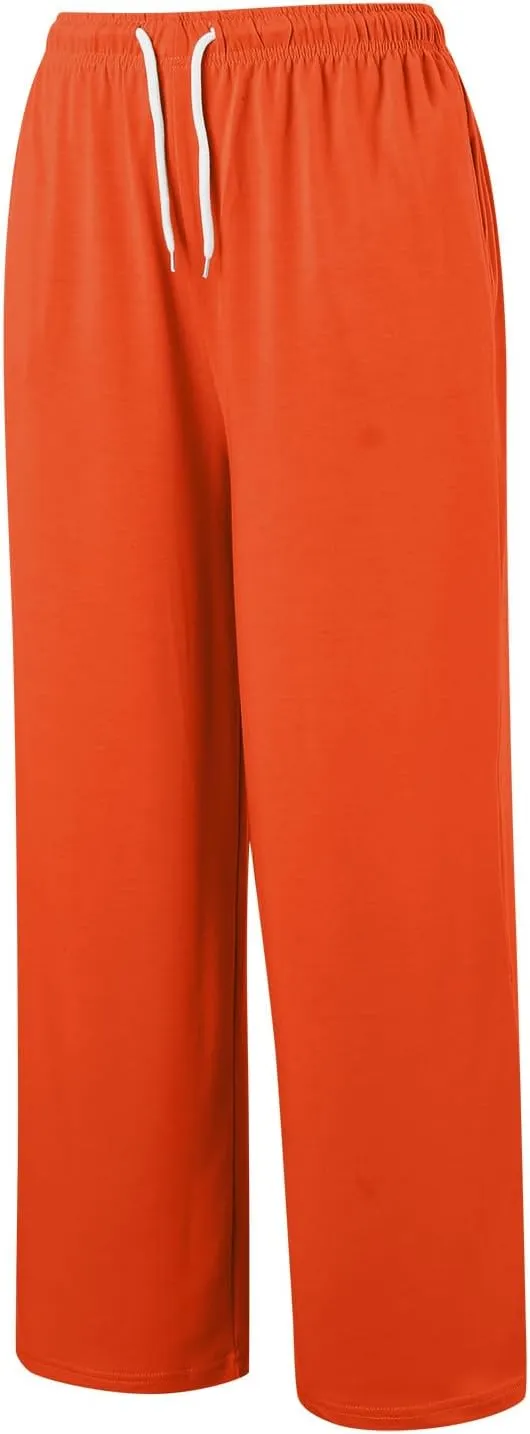 Sweatpants Women Casual Baggy Straight Pants Wide Leg Loose Elastic Waist Drawstring Dressy Trousers