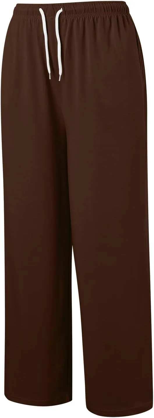 Sweatpants Women Casual Baggy Straight Pants Wide Leg Loose Elastic Waist Drawstring Dressy Trousers