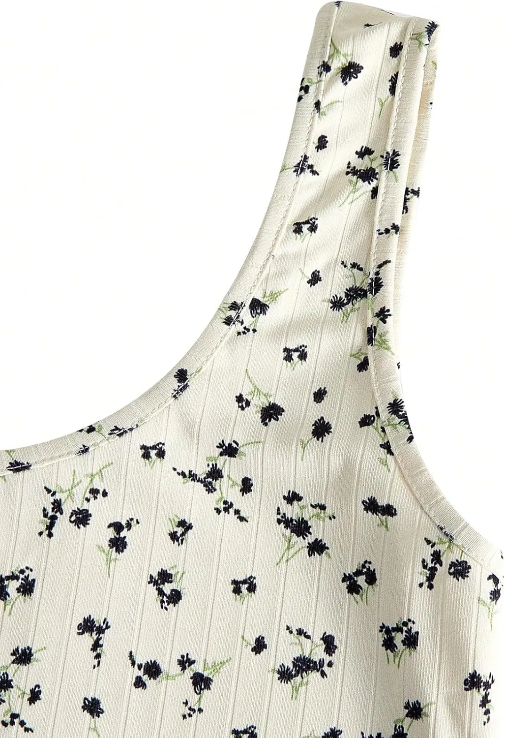 SweatyRocks Women's Casual Summer Floral Print Sleeveless Stretch Crop Tank Top