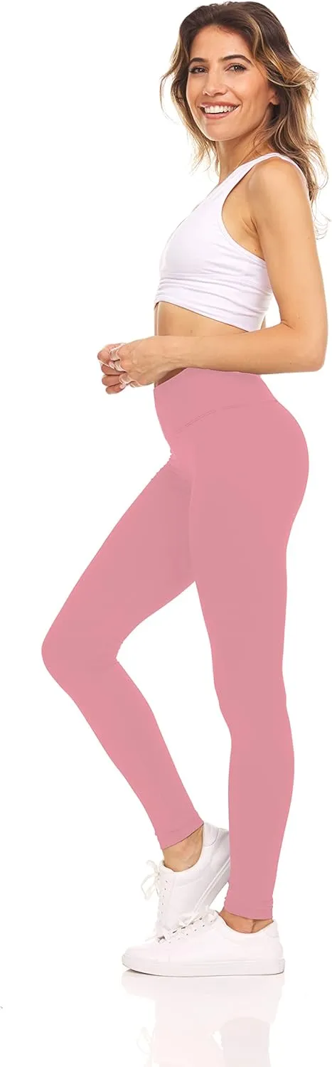 Sweet Hearts Fleece Lined Leggings for Women- High Waist Winter Warm Thermal Buttery Soft Workout Yoga Pants Made in USA