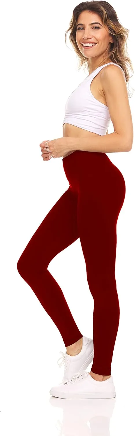 Sweet Hearts Fleece Lined Leggings for Women- High Waist Winter Warm Thermal Buttery Soft Workout Yoga Pants Made in USA