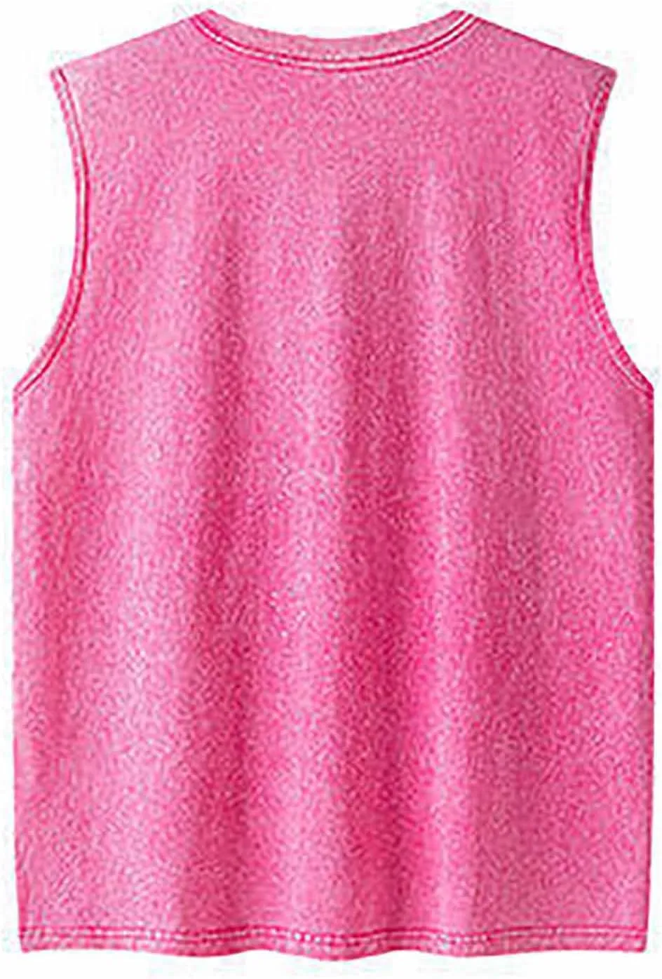 Tank Tops Men Cotton Vintage Workout Gym Sleeveless Cut Off Muscle Shirt Wash T-Shirt Running Beach Loose Fit Tees