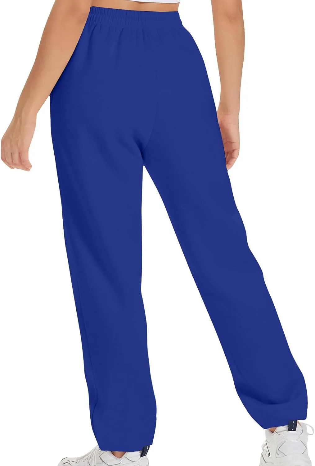 TARIENDY Women's High Waist Pants Casual Solid Color Sports Trousers Elastic-Lace-Up Sweatpants Comfy Long Pant with Pocket