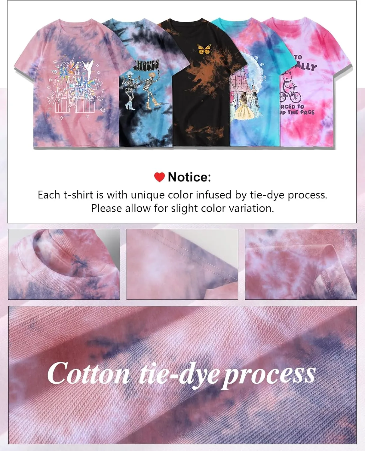 Tie Dye Shirt Women - Novelty Tie Dye T Shirt Short Sleeve Round Neck Casual Trendy Graphic Tee for Girls
