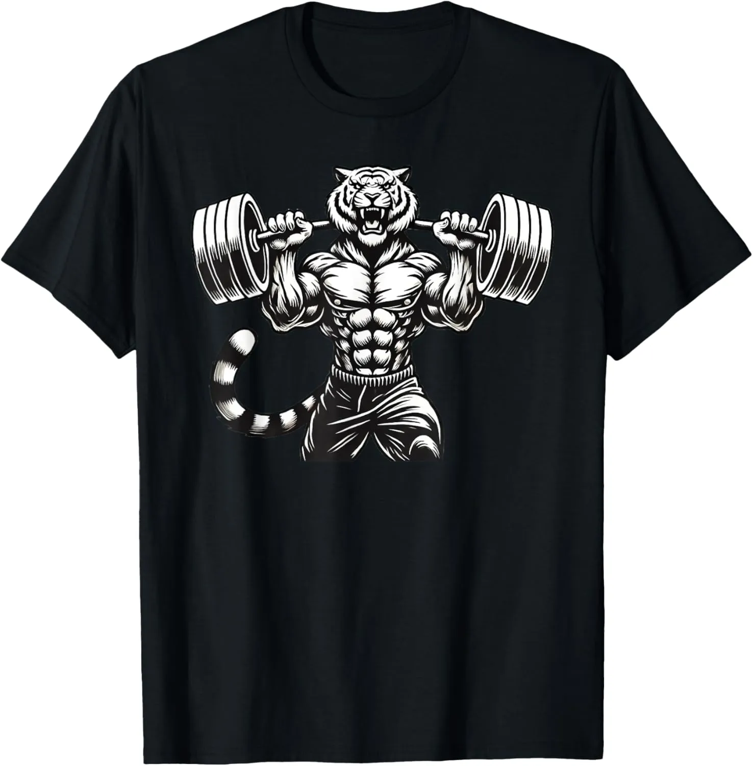 Tiger Powerlifting Weightlifting Gym Workout T-Shirt