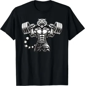 Tiger Powerlifting Weightlifting Gym Workout T-Shirt