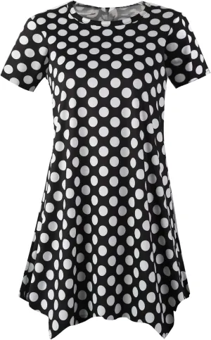 Topdress Women's Loose Fit Swing Shirt Casual Tunic Top for Leggings