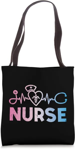 Transgender Nurse Trans Pride Flag LGBT Scrub Top Women Men Tote Bag