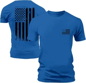 Tshirts for Men Short Sleeve 4th of July American Flag Printed Shirt Breathable Vintage Quick Dry Trendy Outfits