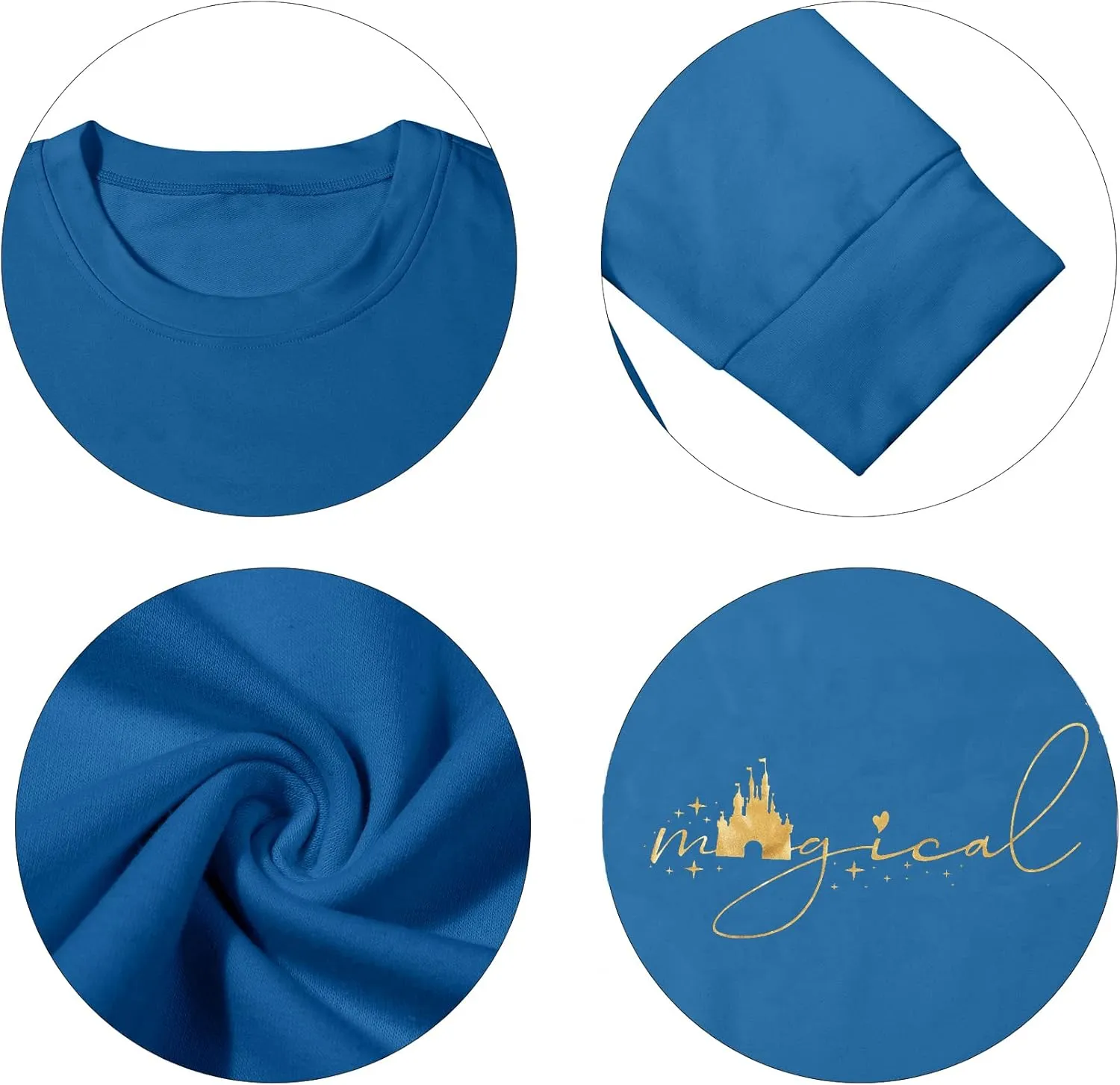 UNIQUENOE Magic Kingdom Sweatshirts For Women Magical Tshirt Family Vacation Tee Castle Graphic Short Sleeve Tops