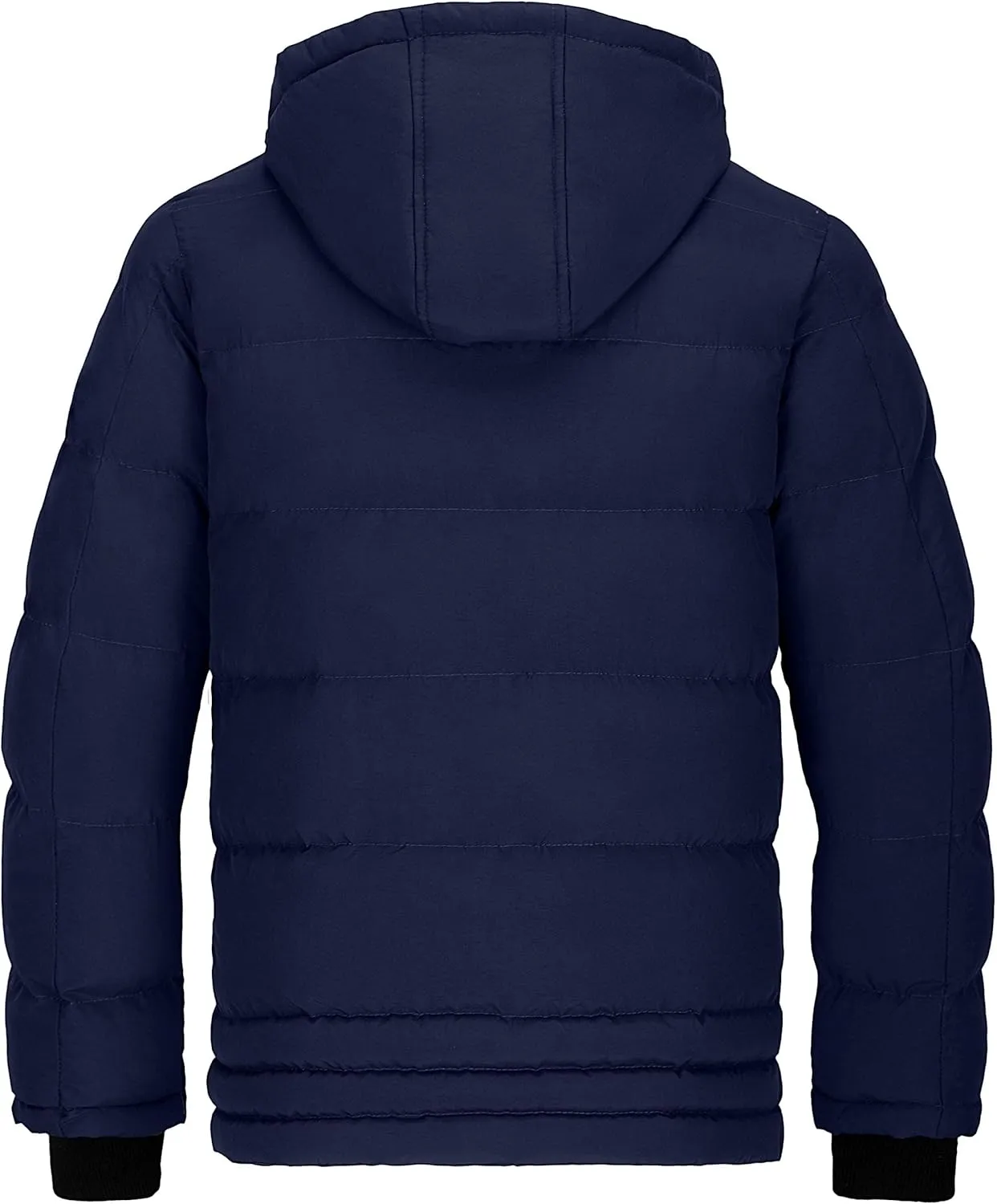 wantdo Men's Thicken Puffer Jacket Padded Waterproof Warm Winter Coat with Hood