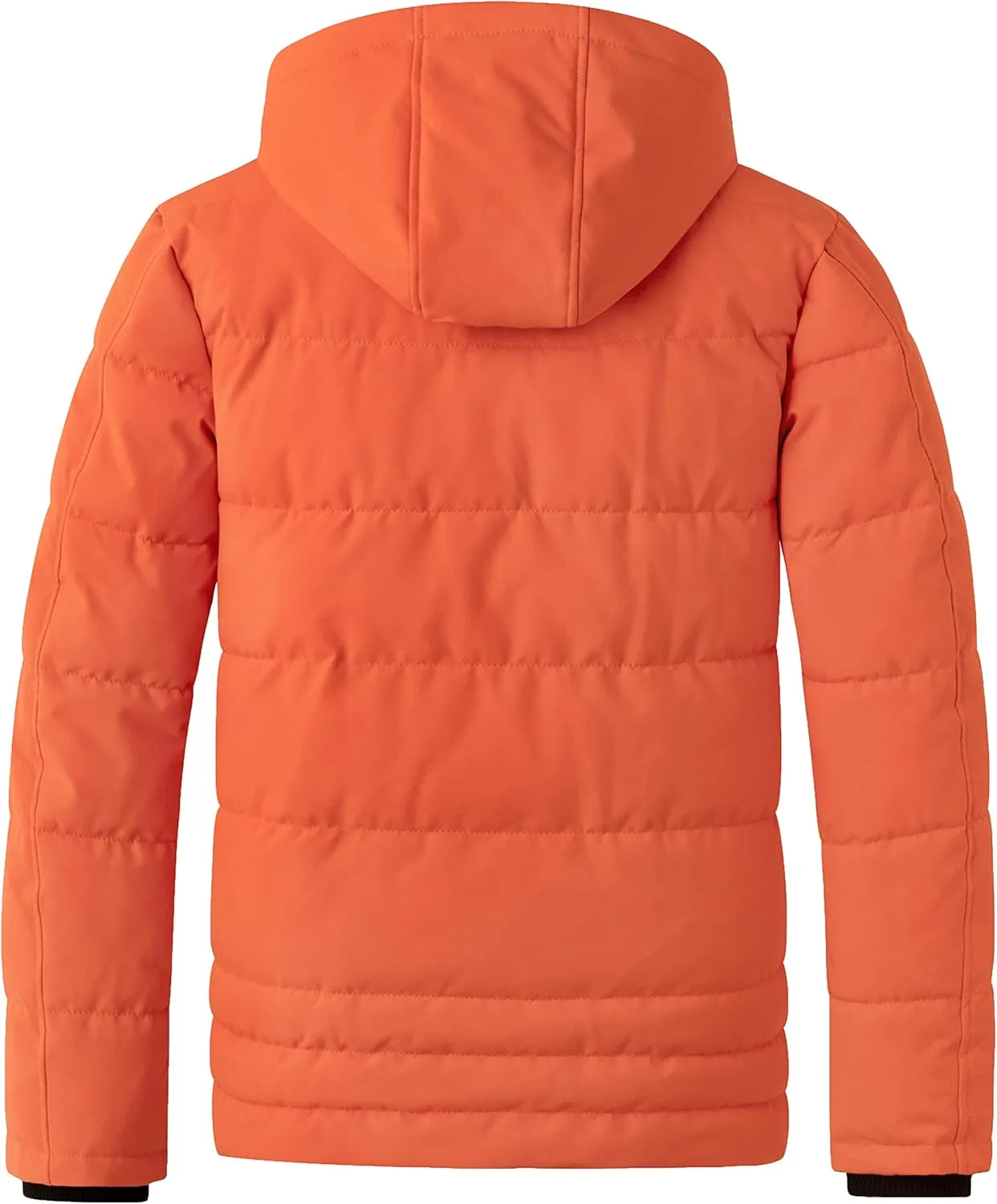 wantdo Men's Thicken Puffer Jacket Padded Waterproof Warm Winter Coat with Hood