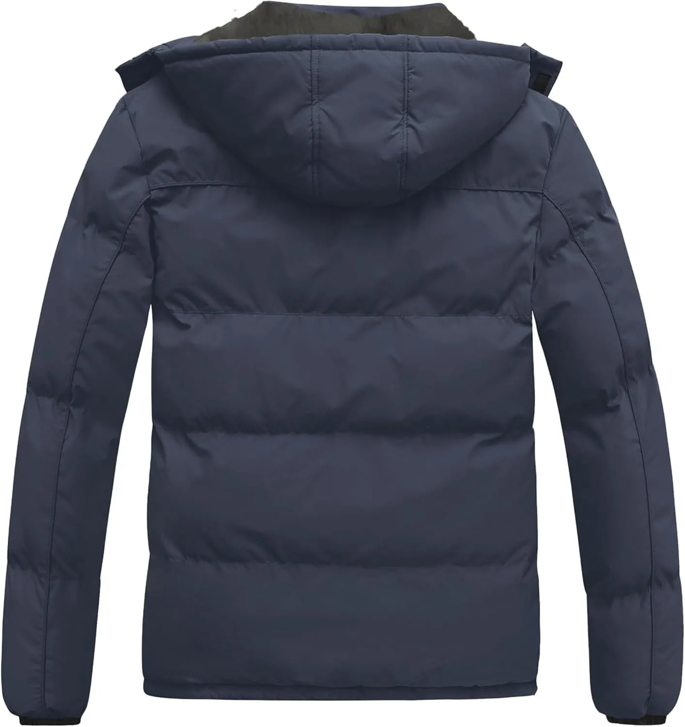 wantdo Men's Warm Puffer Jacket Thicken Waterproof Winter Coat with Detachable Hood