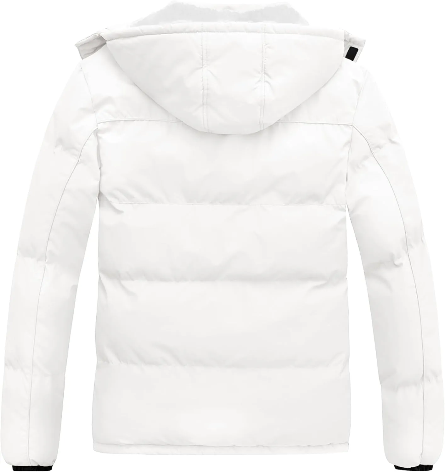 wantdo Men's Warm Puffer Jacket Thicken Waterproof Winter Coat with Detachable Hood