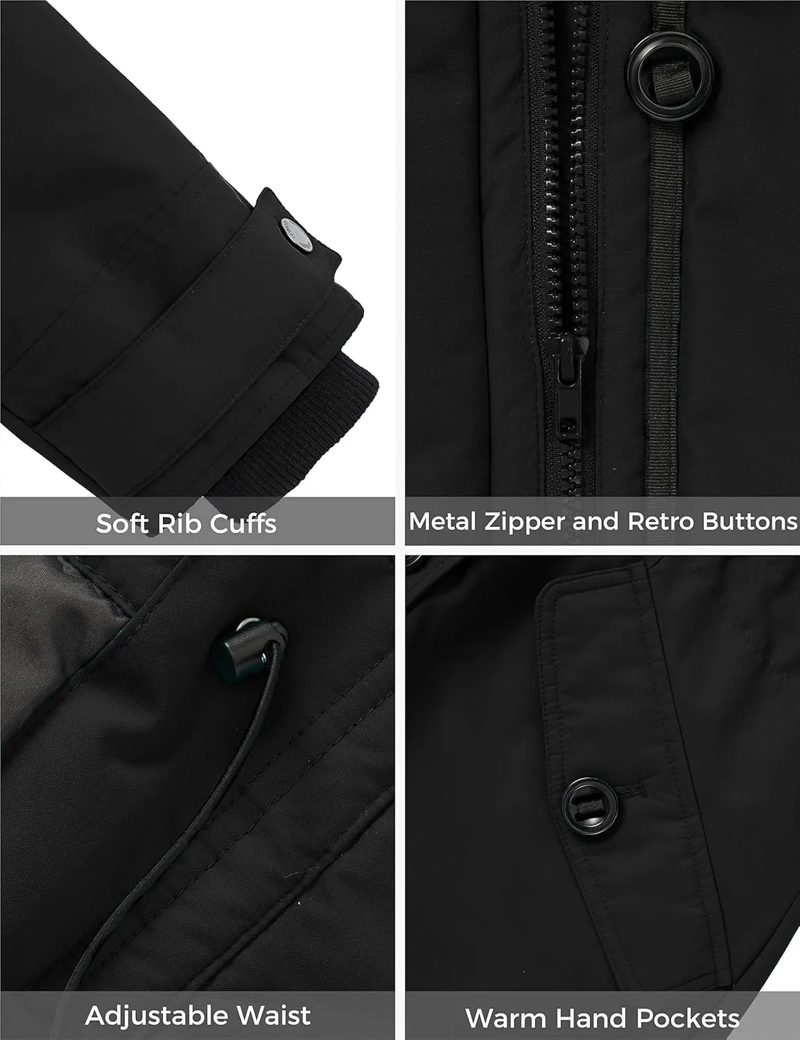 wantdo Women's Hooded Winter Coat Waterproof Warm Long Puffer Jacket Parka