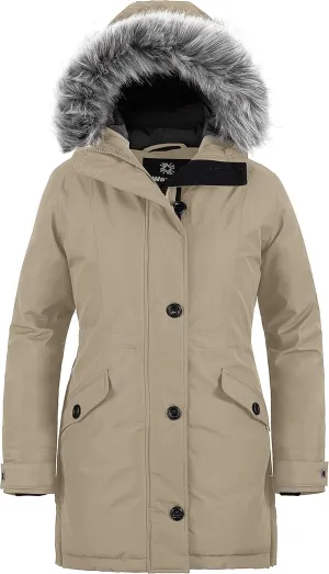 wantdo Women's Hooded Winter Coat Waterproof Warm Long Puffer Jacket Parka
