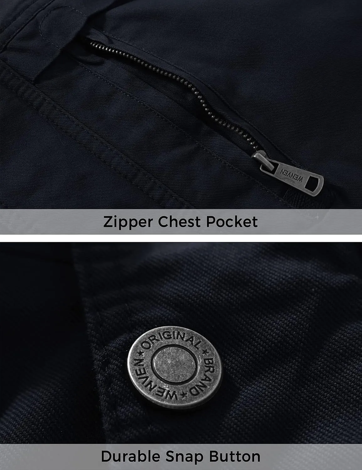 WenVen Men's Winter Sherpa Parka Mid Length Thicken Military Style Warm Jacket with Removable Hood