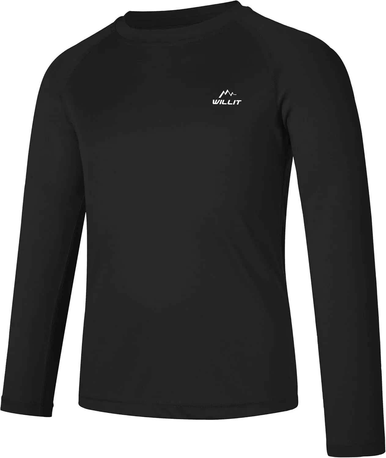 Willit Boy's UPF 50  Sun Protection Shirt Long Sleeve Rash Guard Swim Shirts Youth SPF Fishing Quick Dry Shirt
