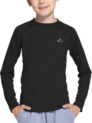 Willit Boy's UPF 50  Sun Protection Shirt Long Sleeve Rash Guard Swim Shirts Youth SPF Fishing Quick Dry Shirt