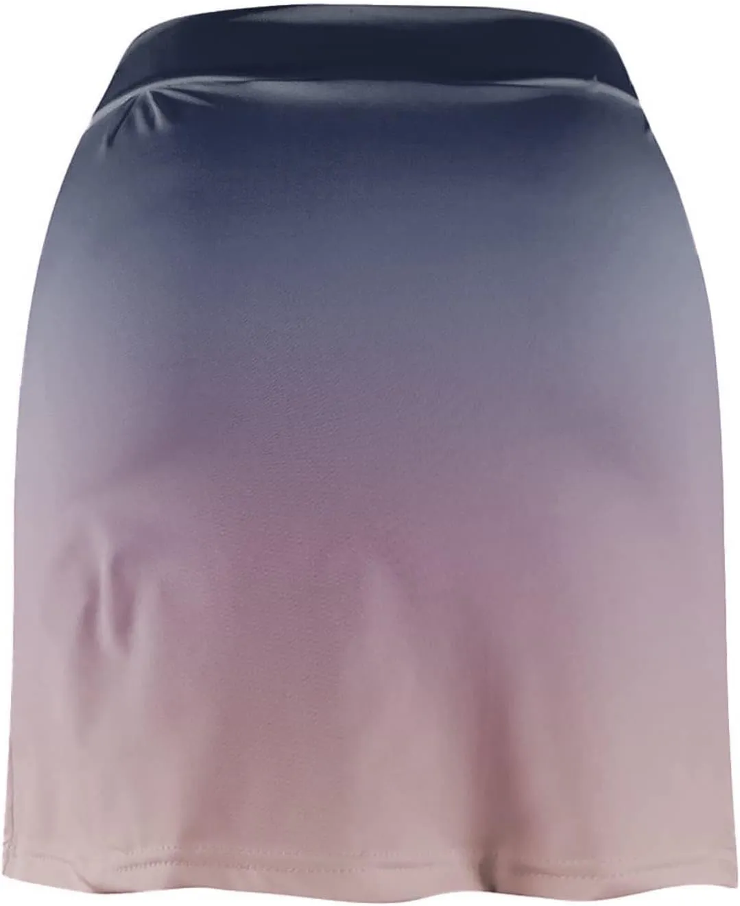 Women Gradient Colour Skirt Shorts Ladies Pleated Tennis Skirts Short Regular Fit Fake Two Piece Half Trouser 2025