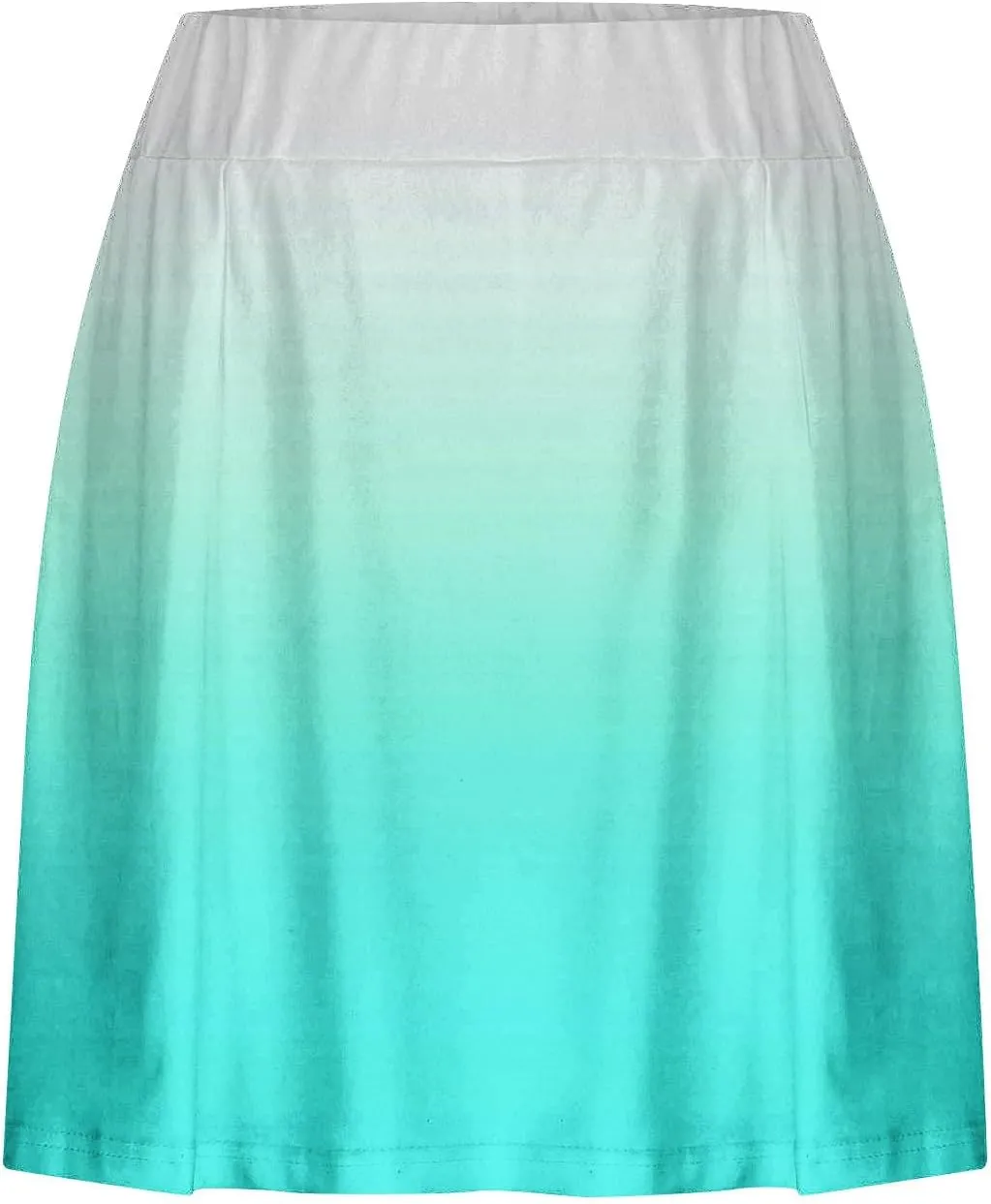 Women Gradient Colour Skirt Shorts Ladies Pleated Tennis Skirts Short Regular Fit Fake Two Piece Half Trouser 2025
