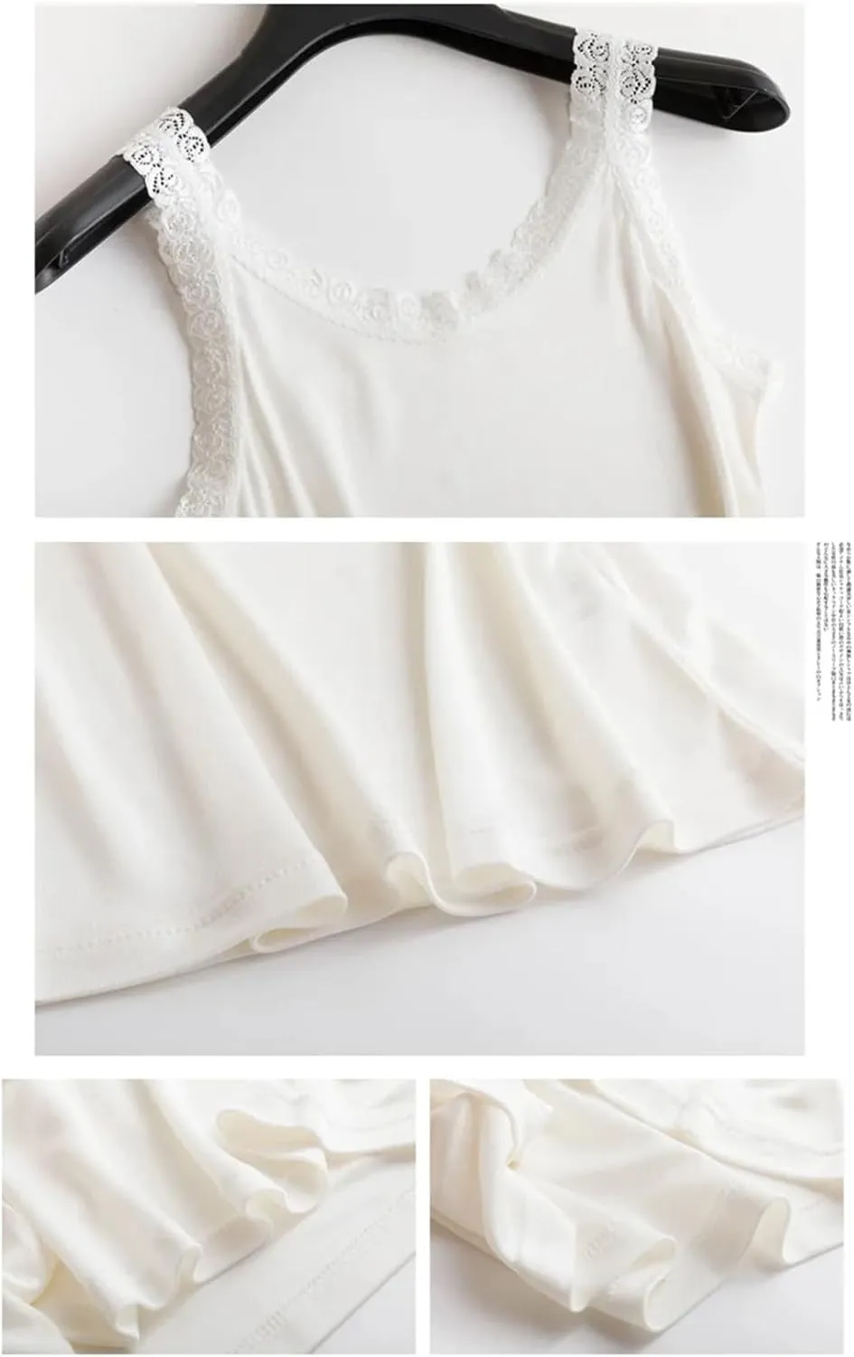 Women Silk Camis Lace Camisoles Bottoming Shirt