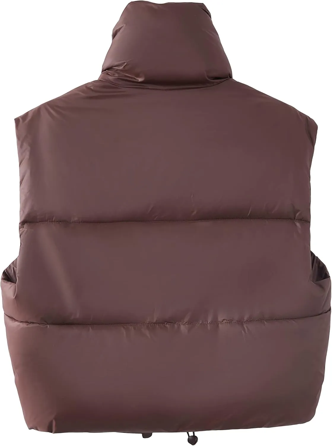 Women's Cropped Puffer Vest Winter Padded Vest Lightweight Zip Crop Puffy Gilet
