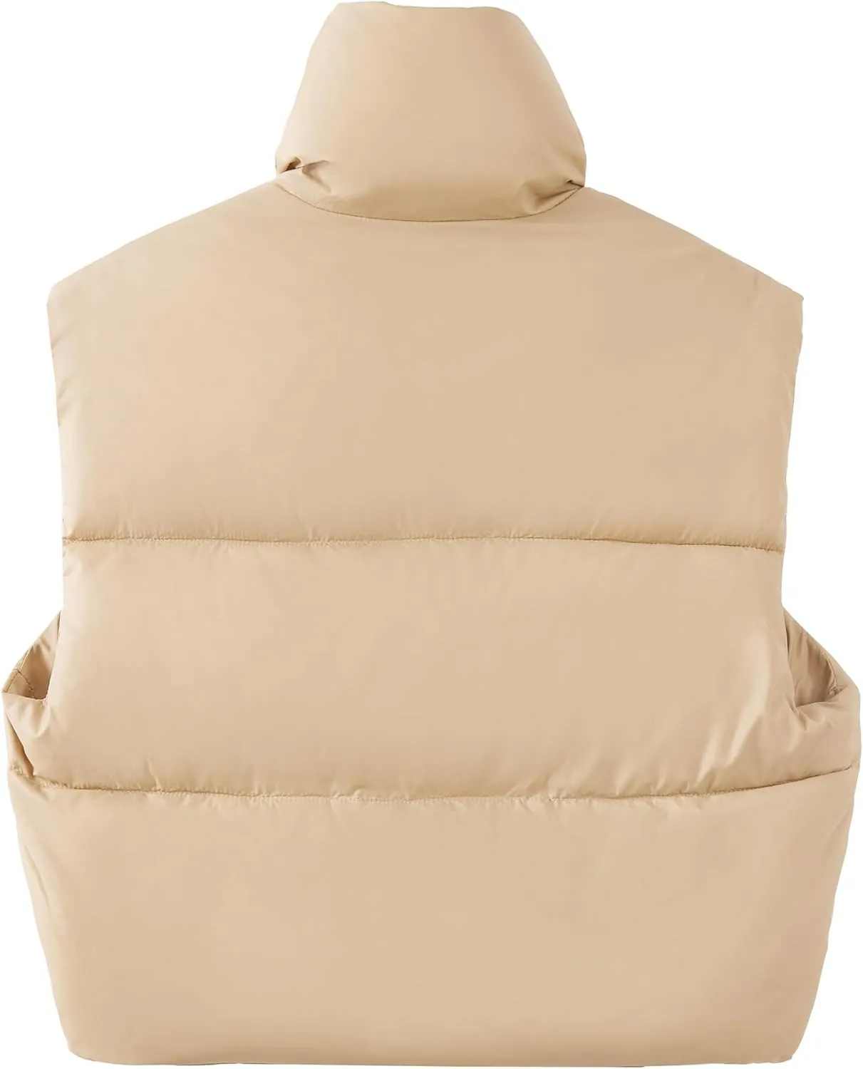 Women's Cropped Puffer Vest Winter Padded Vest Lightweight Zip Crop Puffy Gilet