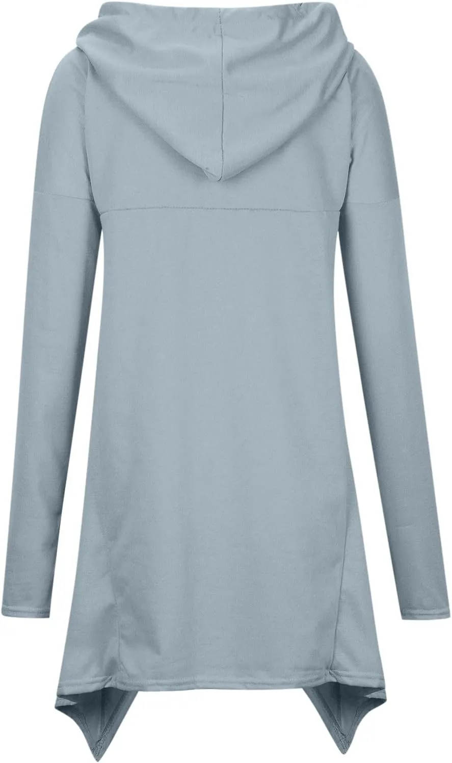 Women's Fashion Hoodies Sweatshirts Hi-Low Hem Pullover Sweatshirts Oversized Long Asymmetric Tunic Top with Pocket