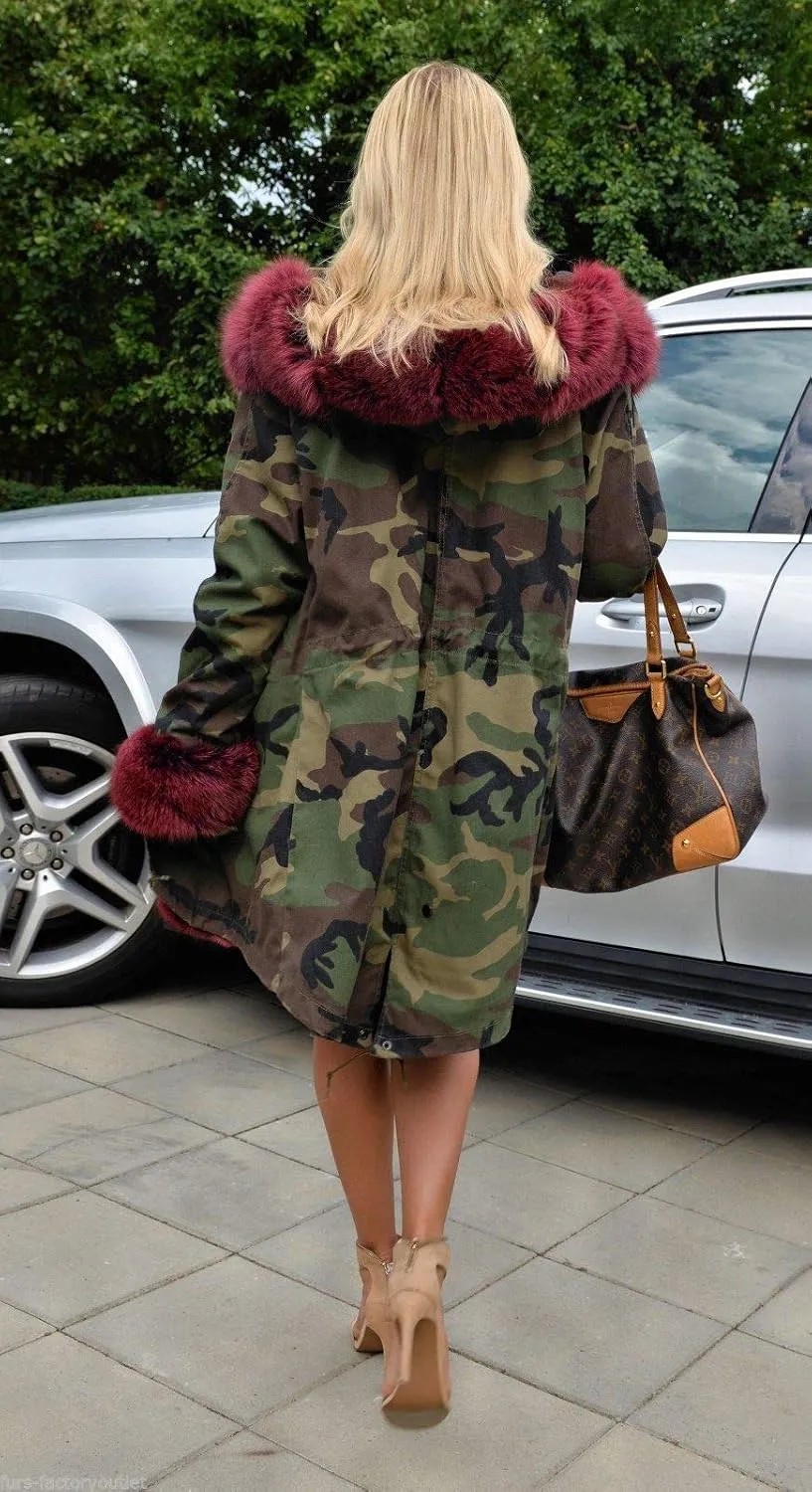 Women's Faux Fur Lined Coat Hooded Warm Winter Outwear Thicken Jackets Parka Long Cardigan