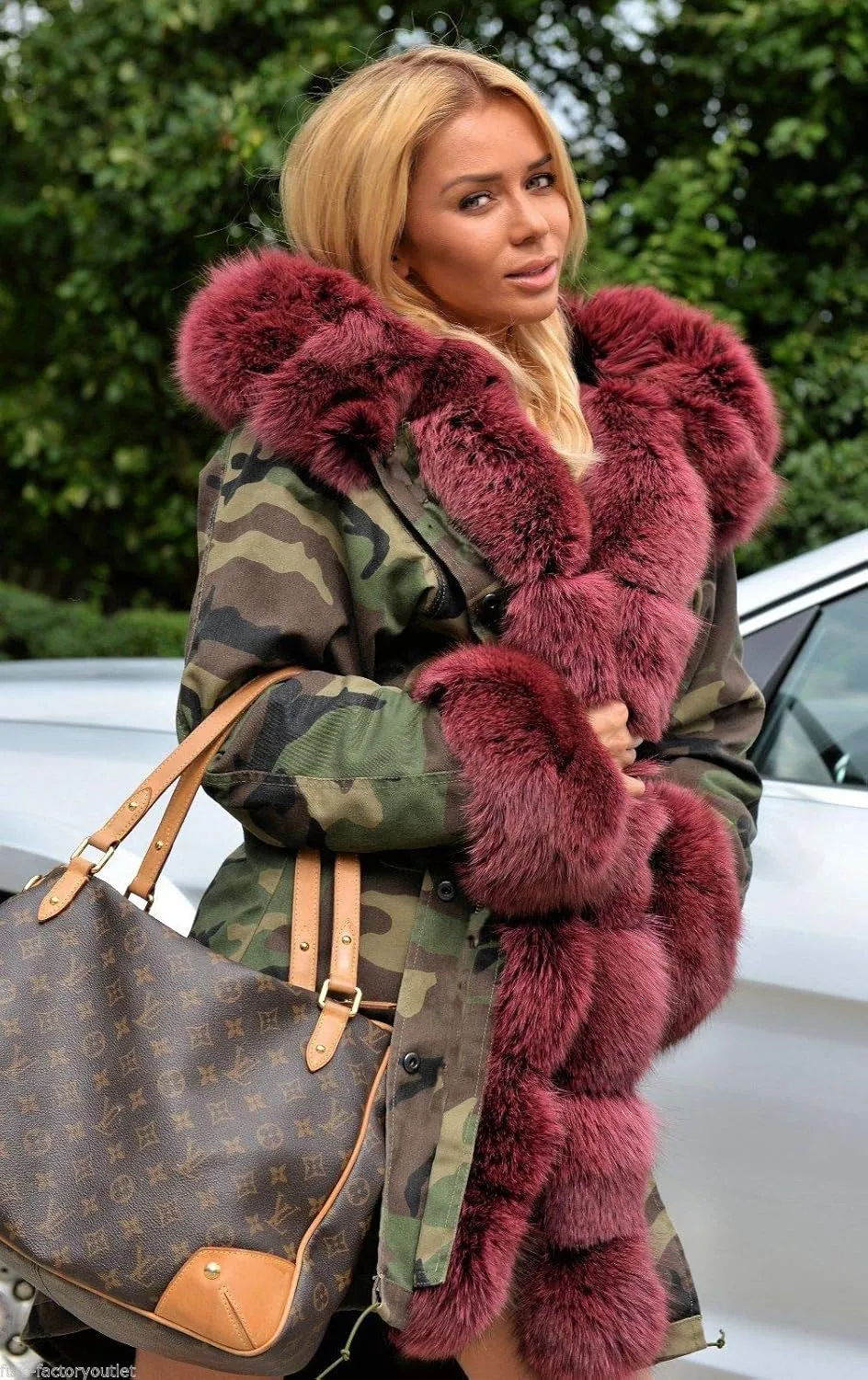 Women's Faux Fur Lined Coat Hooded Warm Winter Outwear Thicken Jackets Parka Long Cardigan