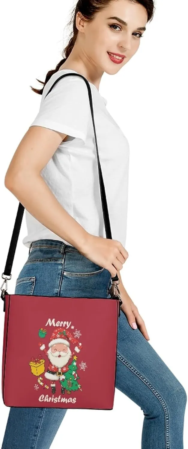 Women's Handbag Leather Tote Shoulder Bucket Bags Crossbody Top-handle Bag
