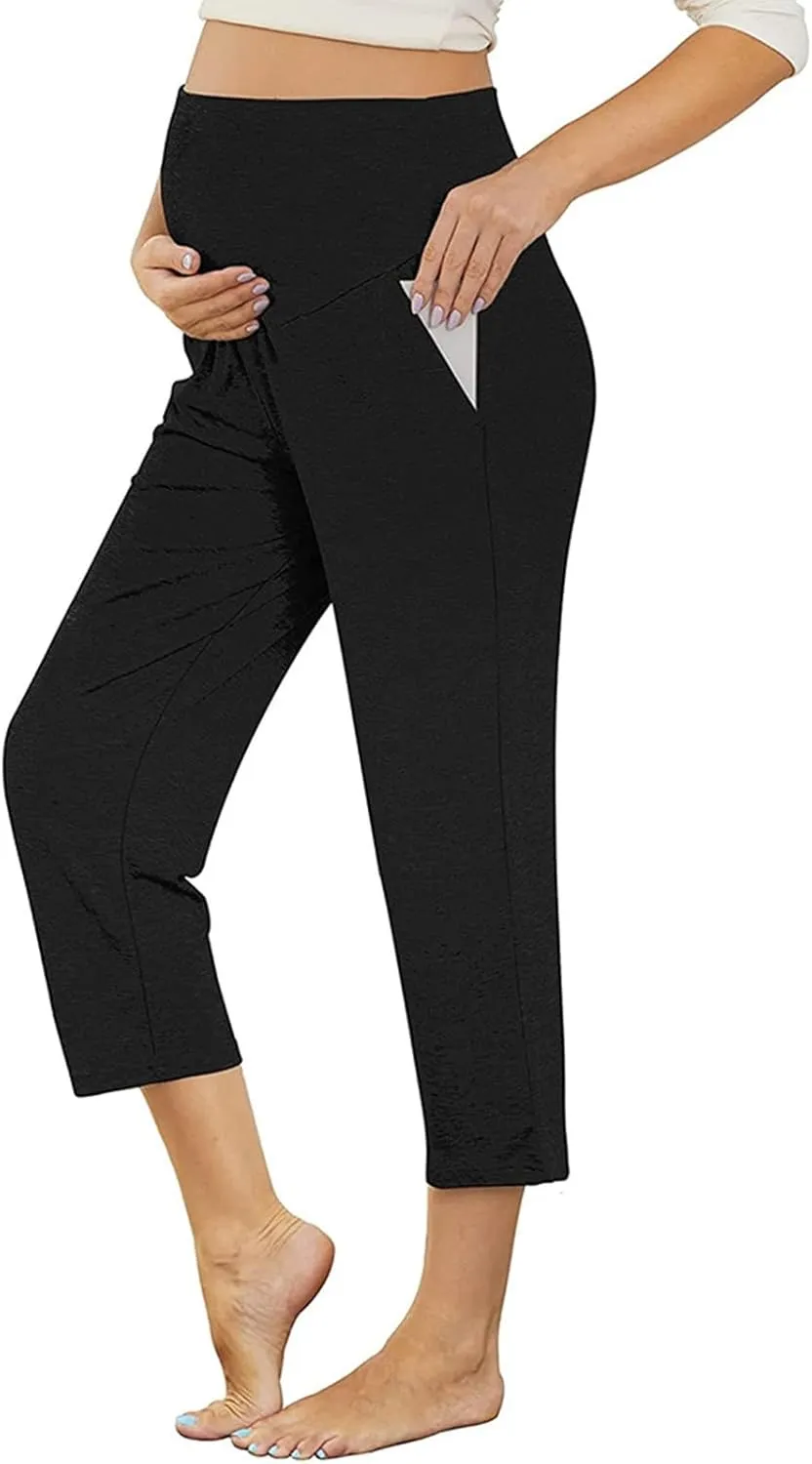 Womens Linen Blend Summer Casual Loose Palazzo Lounge Pants Low Waist Bootcut Plus Size Trousers Beach