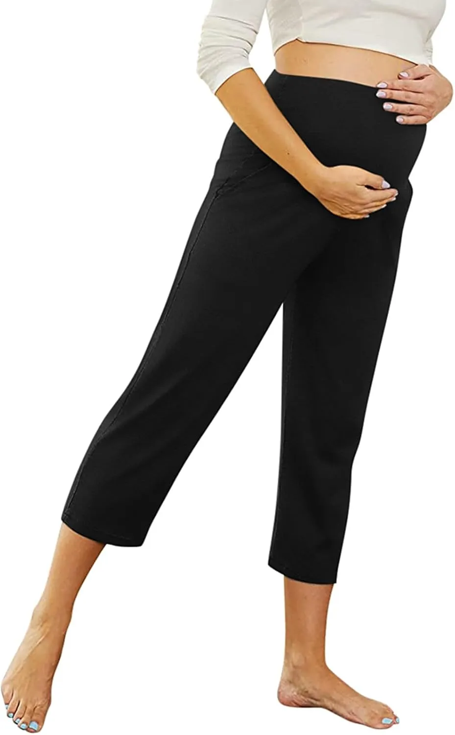 Womens Linen Blend Summer Casual Loose Palazzo Lounge Pants Low Waist Bootcut Plus Size Trousers Beach