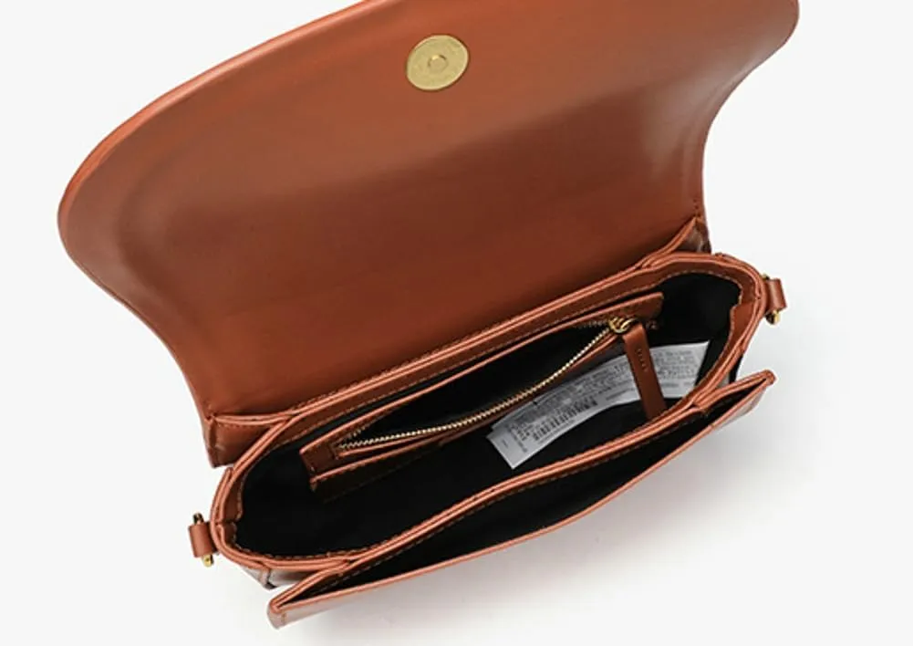 Women's Saddle Bag, Single-Shoulder Bag with Wide Strap for Crossbody & Underarm Wear
