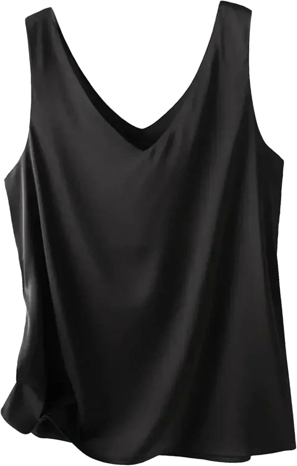 Women's Satin Silk Tank Tops Summer Sexy Camisole Spaghetti Strap Top