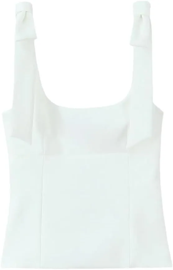 Women's Solid Color Casual Square Neck Bright Color Simple Sleeveless Camisole Top